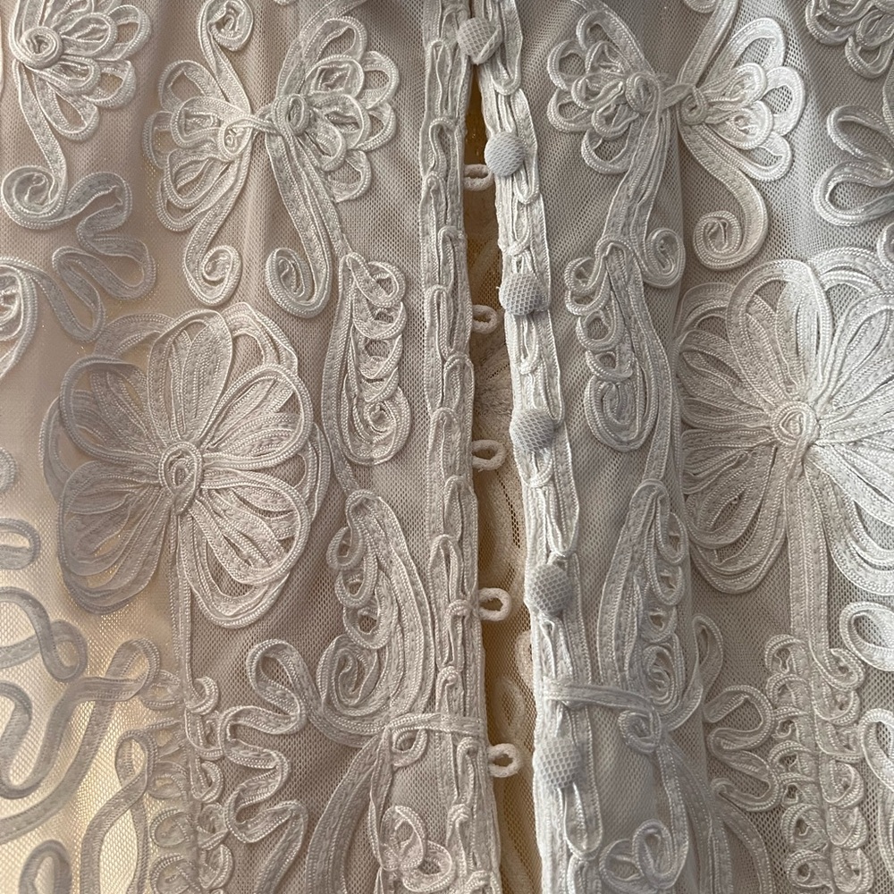 Cache White Sheer Button Down Shirt - image 3